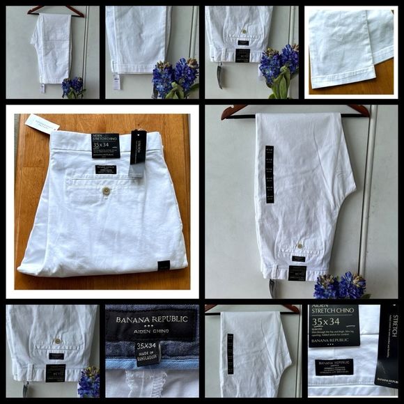 Banana Republic Other - Banana Republic Men’s Aiden Stretch Chino. White. 35x34.